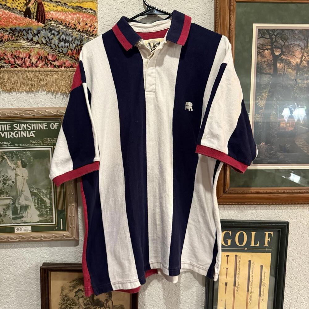 Vintage 90s RARE Dehen 1920 Rugby Polo Designer Shirt Size Mens Large